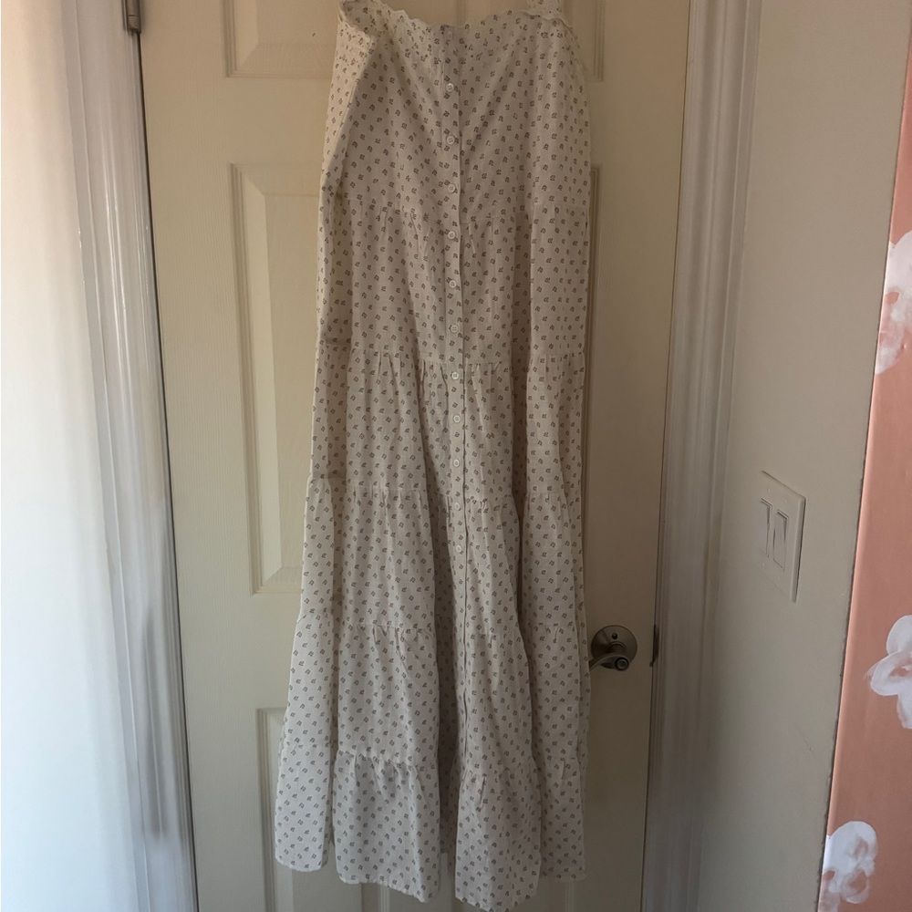 White flower Maxi Dress